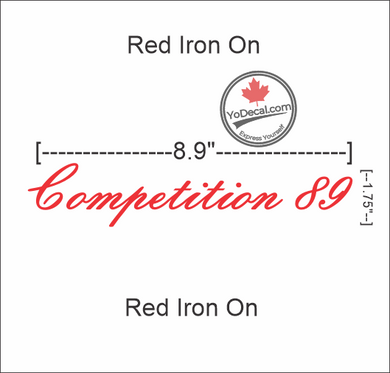 'J-G Fournier Competition 89' Premium Vinyl Decal / Iron On
