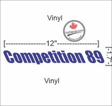 'J-G Fournier Competition 89' Premium Vinyl Decal / Iron On