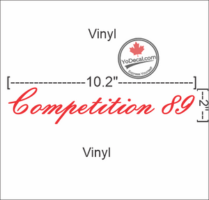 'J-G Fournier Competition 89' Premium Vinyl Decal / Iron On
