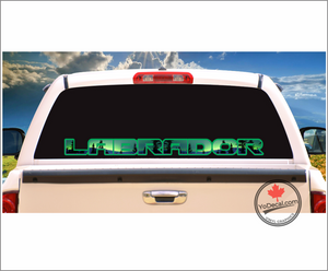 'LABRADOR Northern Lights - Full Colour' Premium Vinyl Decal