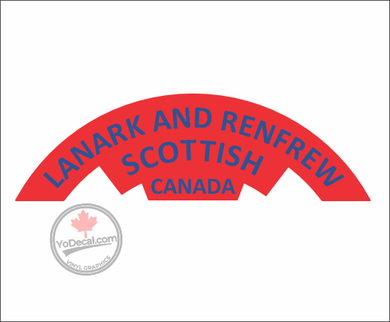 'Lanark & Renfrew Scottish Regiment WWII Shoulder Flash' Premium Vinyl Decal / Sticker