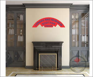 'Lanark & Renfrew Scottish Regiment WWII Shoulder Flash' Premium Vinyl Decal / Sticker