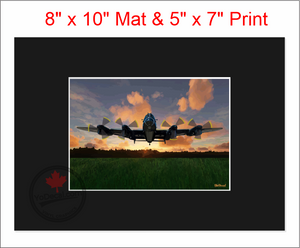 'Lancaster Dusk Sortie (Mounted ARTISTIC PRINT)' Premium Wall Art