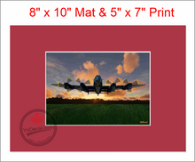 'Lancaster Dusk Sortie (Mounted ARTISTIC PRINT)' Premium Wall Art