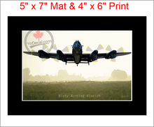 'Lancaster Misty Morning Mission (Mounted ARTISTIC PRINT)' Premium Wall Art