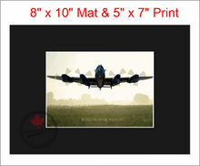 'Lancaster Misty Morning Mission (Mounted ARTISTIC PRINT)' Premium Wall Art