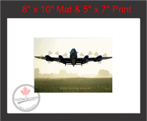 'Lancaster Misty Morning Mission (Mounted ARTISTIC PRINT)' Premium Wall Art