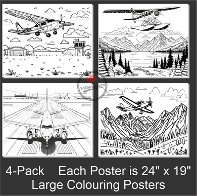 'Aviation 4-Pack Large Colouring Posters No.1'