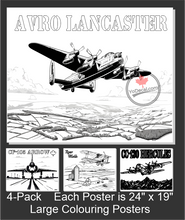 'Military Aviation 4-Pack Large Colouring Posters No.1'