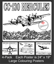 'Military Aviation 4-Pack Large Colouring Posters No.1'