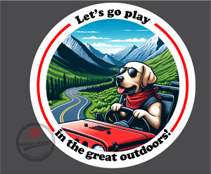 'Let's Go Play in the Great Outdoors' Premium Vinyl Decal / Sticker