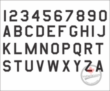 Letters Numbers Air Force Font RC Aircraft Decal Set