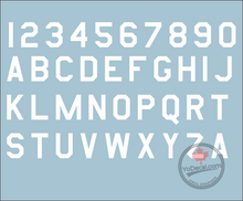Letters Numbers Air Force Font RC Aircraft Decal Set