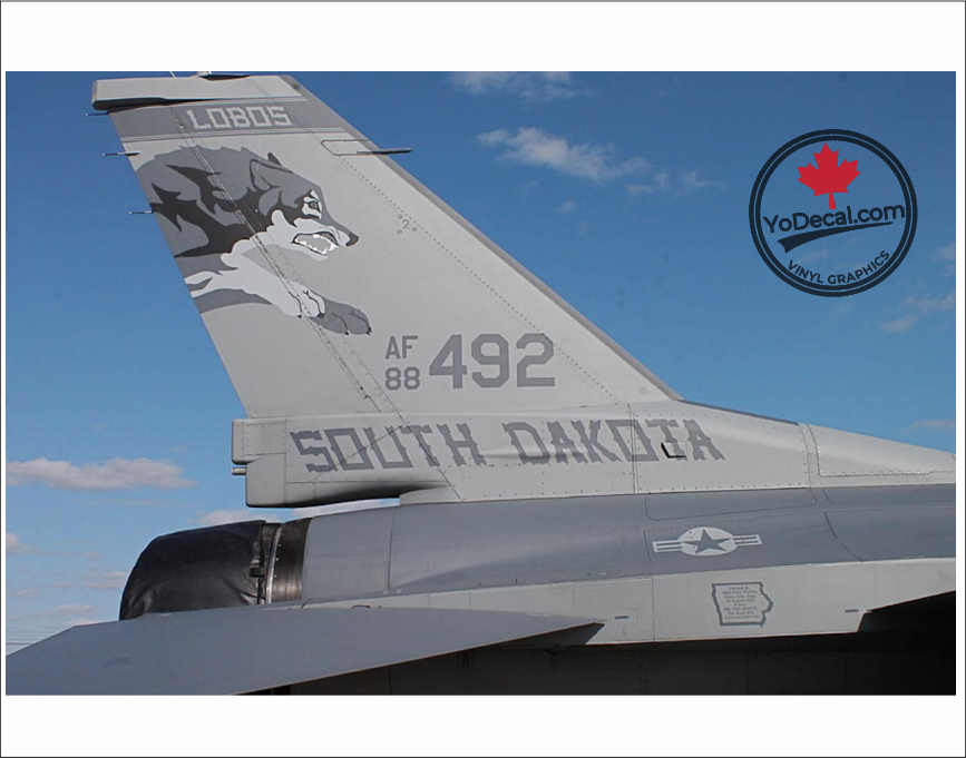 'Lobos South Dakota Wolf Tail Art' Premium Vinyl Decal Sticker ...