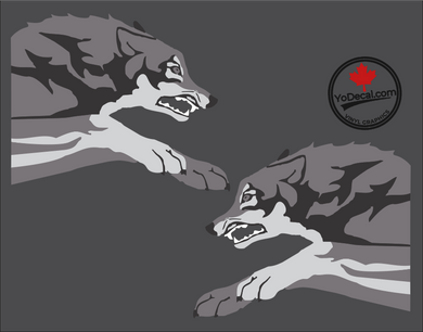 'Lobos South Dakota Wolf Tail Art' Premium Vinyl Decal Sticker