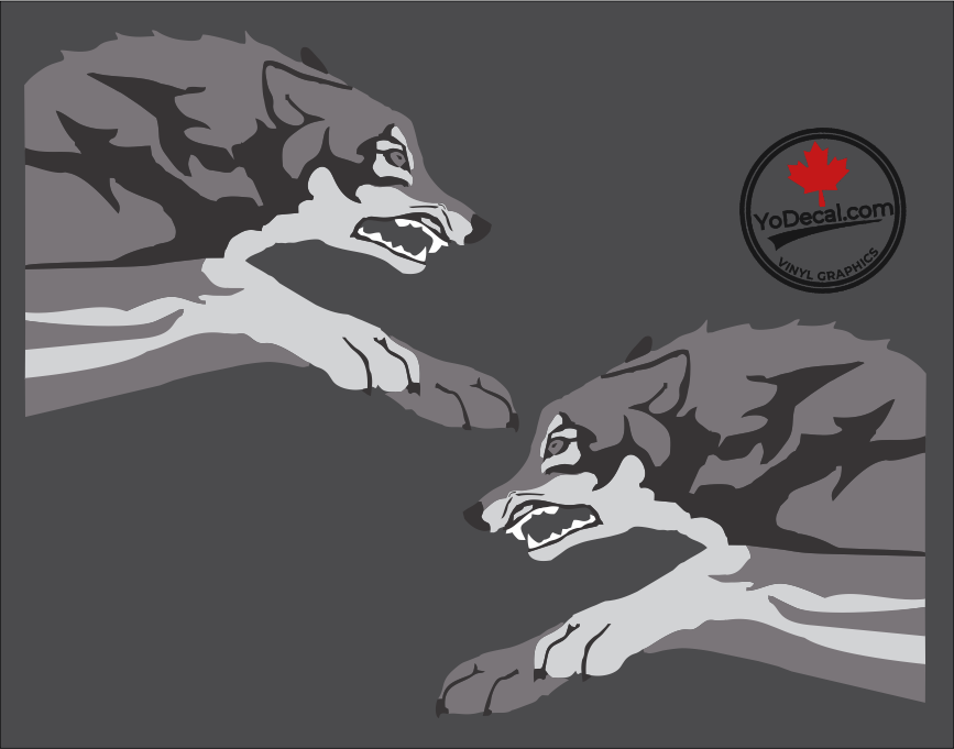 Lobos South Dakota Wolf Tail Art' Premium Vinyl Decal Sticker