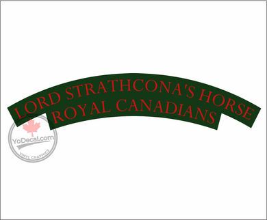 'Lord Strathcona's Horse (LdSH) Royal Canadians WWII Shoulder Flash' Premium Vinyl Decal / Sticker