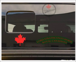 'Lord Strathcona's Horse (LdSH) Royal Canadians WWII Shoulder Flash' Premium Vinyl Decal / Sticker