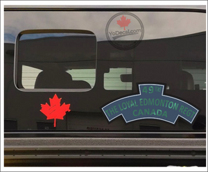 'Loyal Edmonton Regiment 49th' WWII Shoulder Flash Premium Vinyl Decal / Sticker