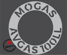 'MOGAS AVGAS 100LL Ring' Premium Vinyl Decal / Sticker