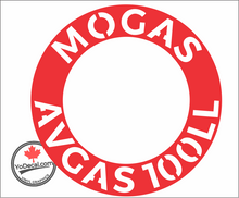 'MOGAS AVGAS 100LL Ring' Premium Vinyl Decal / Sticker