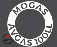 'MOGAS AVGAS 100LL Ring' Premium Vinyl Decal / Sticker