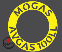 'MOGAS AVGAS 100LL Ring' Premium Vinyl Decal / Sticker