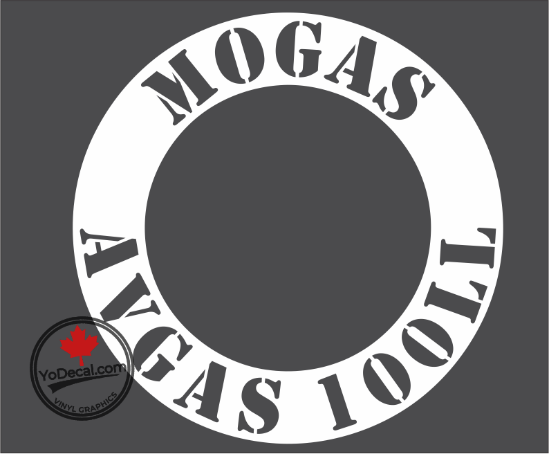 100ll Sticker '100 Octane Low Lead Only Ring' Vinyl Decal – YoDecal.com