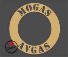 'MOGAS AVGAS Stencil Font Ring' Premium Vinyl Decal / Sticker