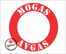 'MOGAS AVGAS Stencil Font Ring' Premium Vinyl Decal / Sticker