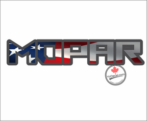 'MOPAR American Flag' Premium Vinyl Decal