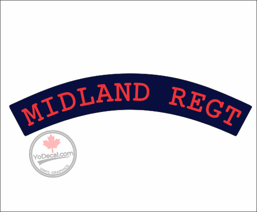 'Midland Regiment WWII Shoulder Flash' Premium Vinyl Decal / Sticker