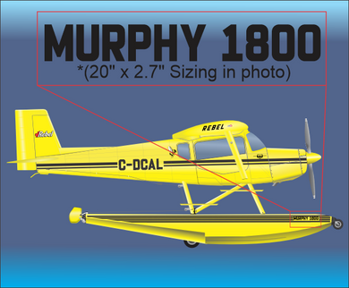 Murphy Aircraft 'Murphy 1800' Floats Logo Premium Vinyl Decal Sticker