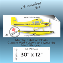 Murphy Rebel on Floats PERSONALIZED Aircraft Side Profile Art Print / Lithograph
