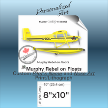 Murphy Rebel on Floats PERSONALIZED Aircraft Side Profile Art Print / Lithograph