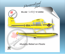 Murphy Rebel on Floats PERSONALIZED Aircraft Side Profile Art Print / Lithograph