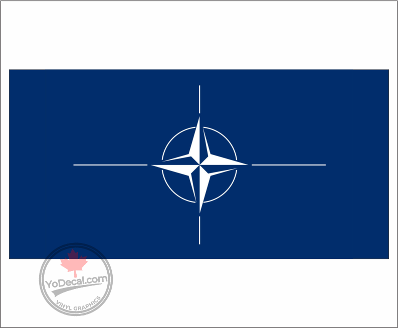 'NATO (North Atlantic Treaty Organization) Flag' Premium Vinyl Decal Sticker