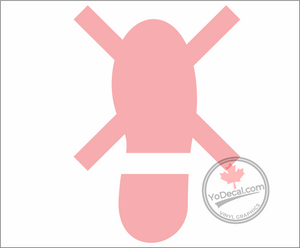 'No Step Shoe Silhouette' Premium Vinyl Decal / Sticker