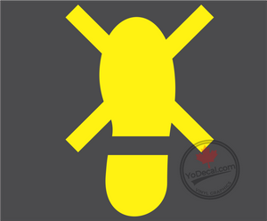 'No Step Shoe Silhouette' Premium Vinyl Decal / Sticker