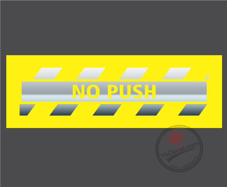 'No Push Hash Lines' Premium Vinyl Decal