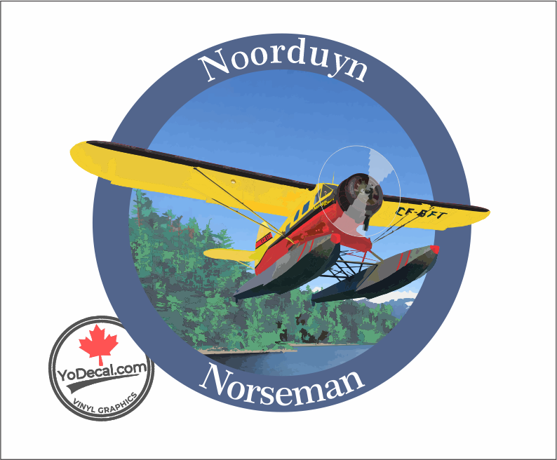 'Noorduyn Norseman on Floats CF-BFT' Premium Vinyl Decal / Sticker