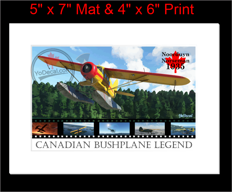 'Norseman Canadian Bushplane Legend (Mounted ARTISTIC PRINT)' Premium Wall Art