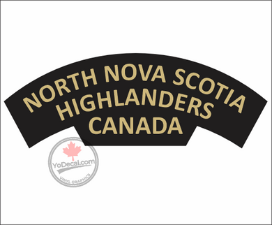 'North Nova Scotia Highlanders' WWII Shoulder Flash Premium Vinyl Decal / Sticker