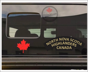 'North Nova Scotia Highlanders' WWII Shoulder Flash Premium Vinyl Decal / Sticker