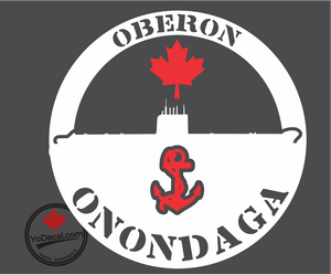 'Oberon Onondaga with Anchor' Premium Vinyl Decal