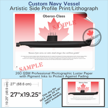 CUSTOM Navy Vessel Side Profile Art Print / Lithograph