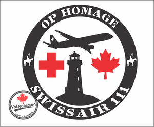 'Op Homage Swissair 111 RCMP' Premium Vinyl Decal / Sticker