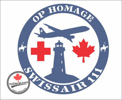 'Op Homage Swissair 111 RCMP' Premium Vinyl Decal / Sticker