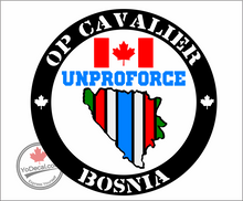 'Op Cavalier UNPROFORCE Bosnia' Premium Vinyl Decal / Sticker