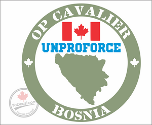 'Op Cavalier UNPROFORCE Bosnia' Premium Vinyl Decal / Sticker